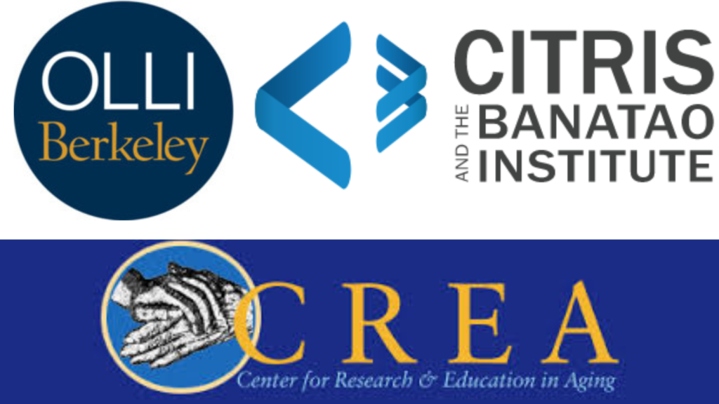 Collage of logos for Osher Lifelong Learning Institute, CITRIS and the Banatao Institute, and Center for Research and Education on Aging.