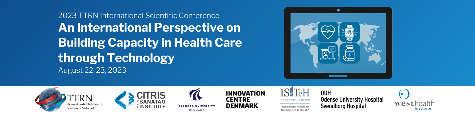 Banner for the Transatlantic Telehealth Research Network International Scientific Conference 2023.
